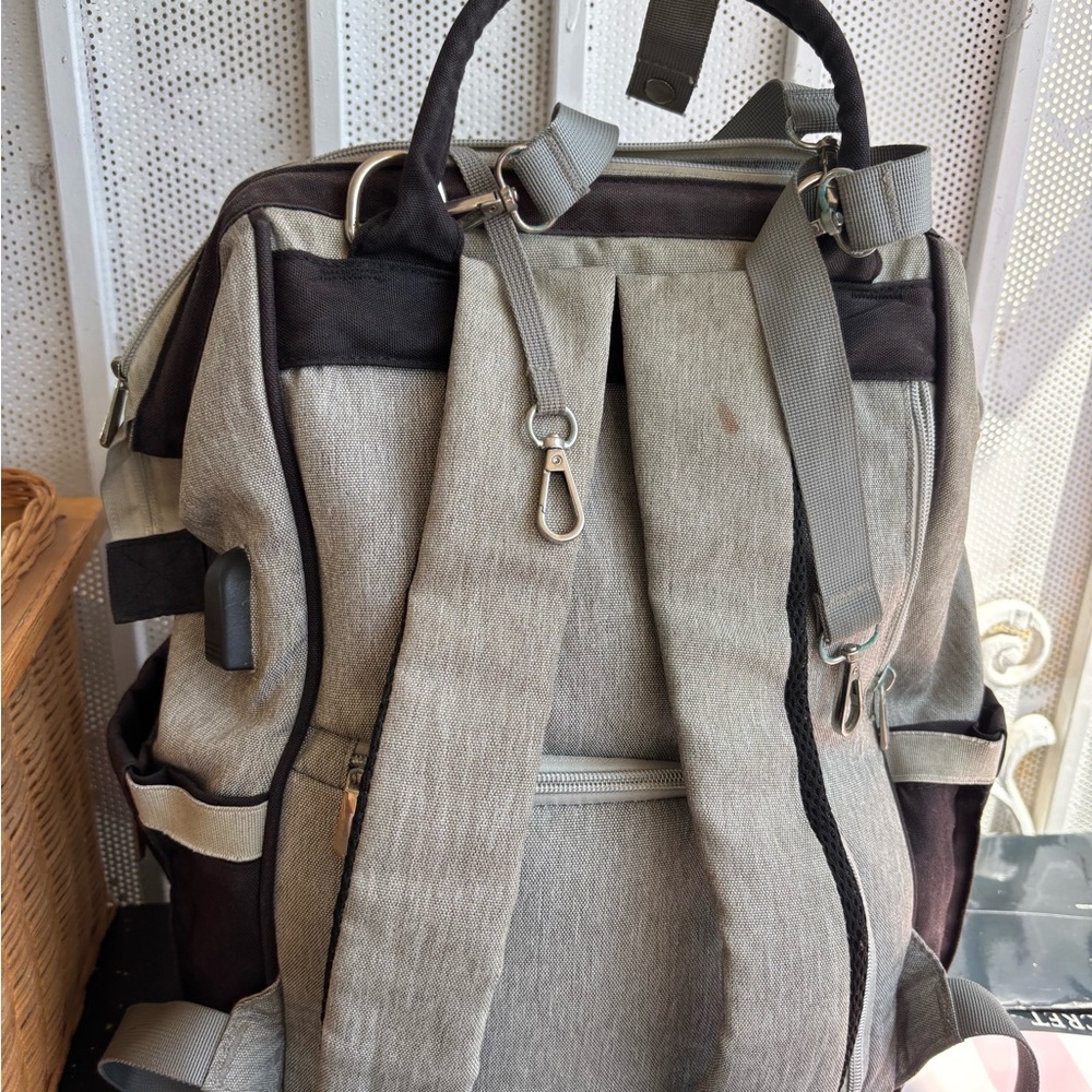 Diaper bag Gray Backpack